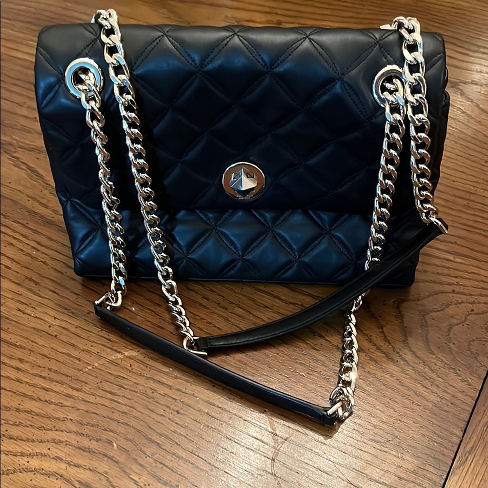 Kate Spade Black Quilted Shoulder‎ Bag with Chain Strap